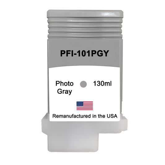 JIT Brand for Canon PFI-101 130mL Photo Gray Remanufactured in the USA Ink Cartridge
