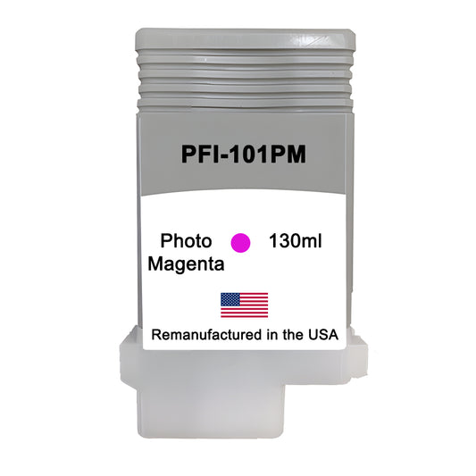 JIT Brand for Canon PFI-101 130mL Photo Magenta Remanufactured in the USA Ink Cartridge