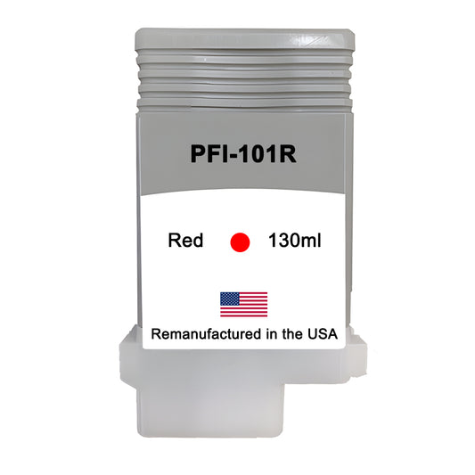 JIT Brand for Canon PFI-101 130mL Red Remanufactured in the USA Ink Cartridge
