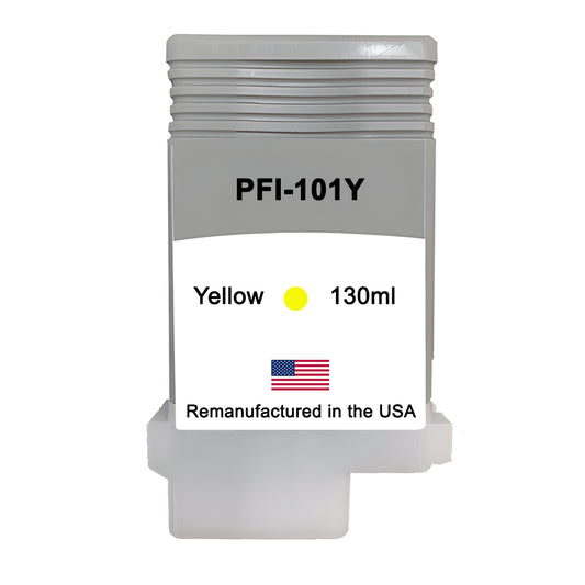 JIT Brand for Canon PFI-101 130mL Yellow Remanufactured in the USA Ink Cartridge