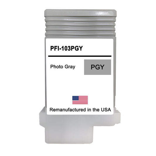 JIT Brand for Canon PFI-103 130mL Photo Gray Remanufactured in the USA Ink Cartridge