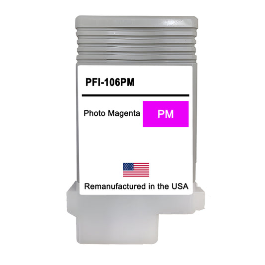 JIT Brand for Canon PFI-106 130mL Photo Magenta Remanufactured in the USA Ink Cartridge