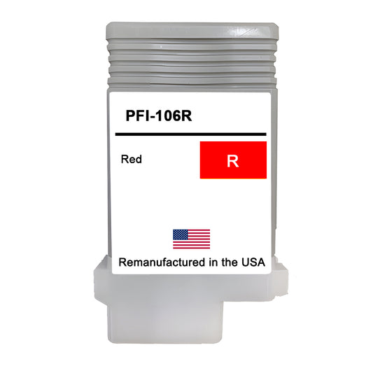 JIT Brand for Canon PFI-106 130mL Red Remanufactured in the USA Ink Cartridge