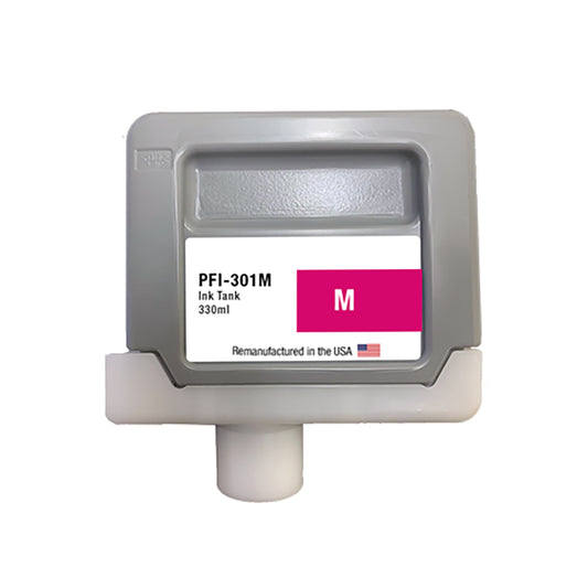 JIT Brand for Canon PFI-301 330mL Magenta PFI-301M Remanufactured in the USA Ink Cartridge