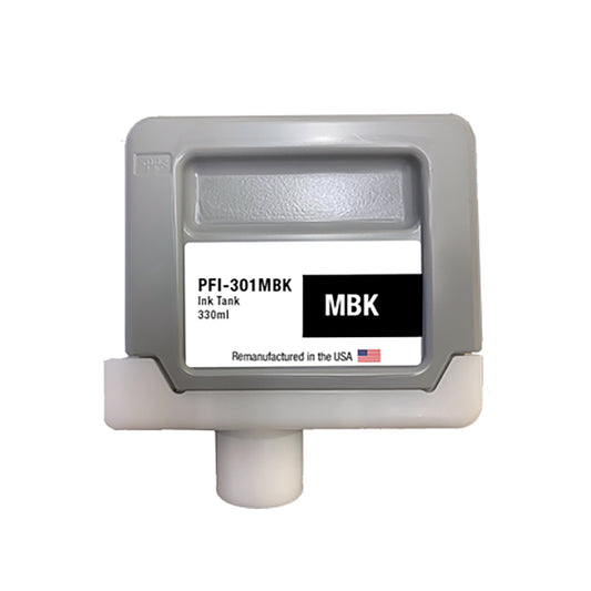 JIT Brand for Canon PFI-301 330mL Matte Black PFI-301MBK Remanufactured in the USA Ink Cartridge