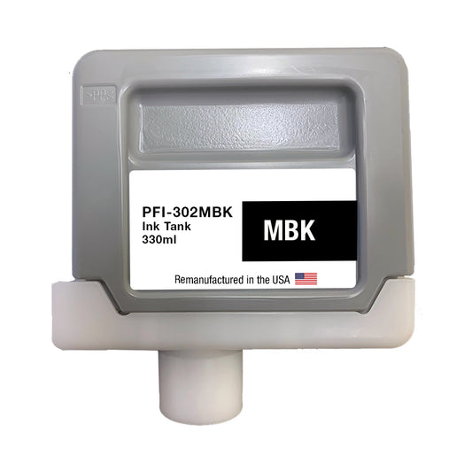 JIT Brand for Canon PFI-302 330mL Matte Black PFI-302MBK Remanufactured in the USA Ink Cartridge