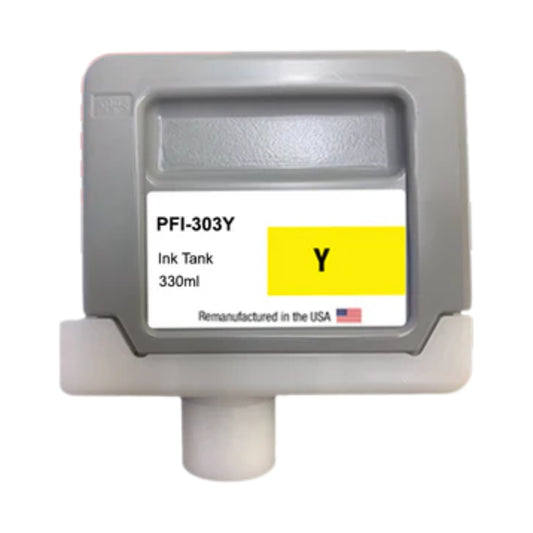 JIT Brand for Canon PFI-303 330ML Yellow Remanufactured in the USA Ink Cartridge