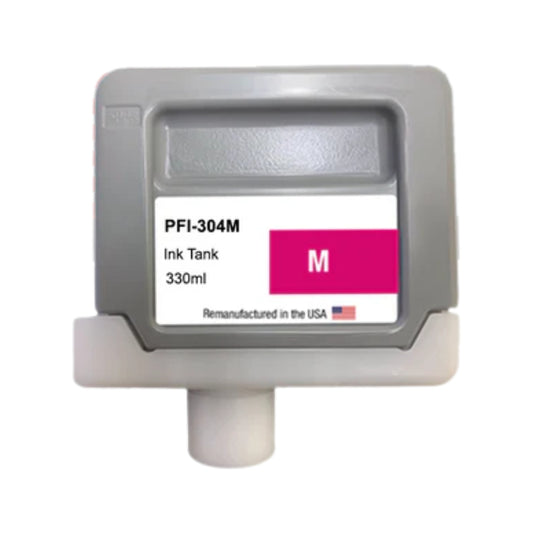 JIT Brand for Canon PFI-304 330ml Magenta Remanufactured in the USA Ink Cartridge