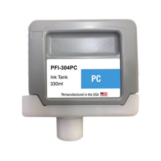 JIT Brand for Canon PFI-304 330ml Photo Cyan Remanufactured in the USA Ink Cartridge