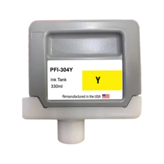JIT Brand for Canon PFI-304 330ml Yellow Remanufactured in the USA Ink Cartridge