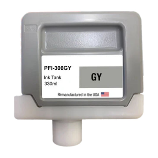 JIT Brand for Canon PFI-306 330ML Gray Remanufactured in the USA Ink Cartridge