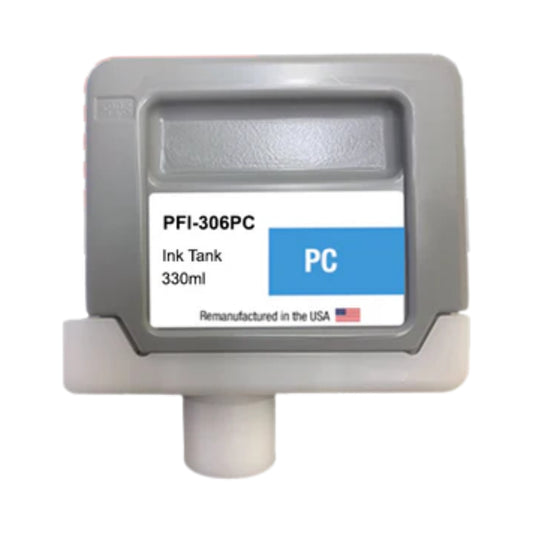 JIT Brand for Canon PFI-306 330ML Photo Cyan Remanufactured in the USA Ink Cartridge