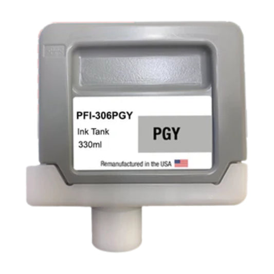 JIT Brand for Canon PFI-306 330ML Photo Gray Remanufactured in the USA Ink Cartridge