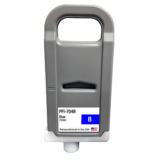 JIT Brand for Canon PFI-704 700mL Blue PFI-704BU Remanufactured in the USA Ink Cartridge