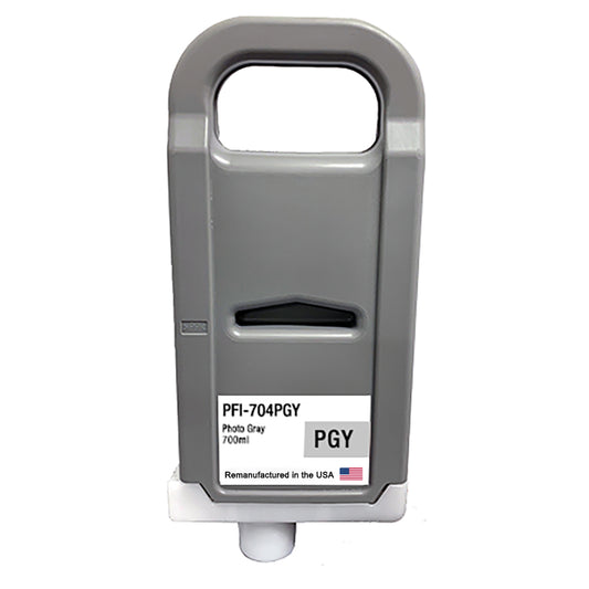 JIT Brand for Canon PFI-704 700mL Photo Gray PFI-704PGY Remanufactured in the USA Ink Cartridge