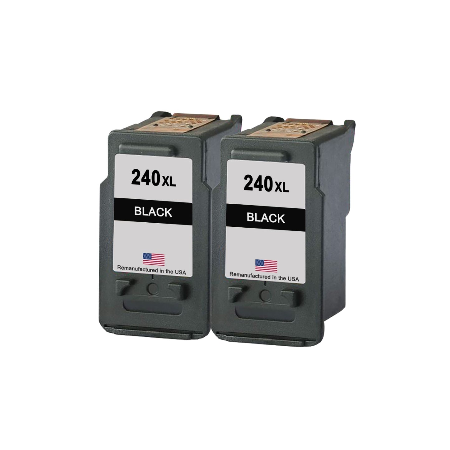 JIT Brand for Canon PG-240XL Black Twin Pack High Yield Remanufactured in the USA Ink Cartridges