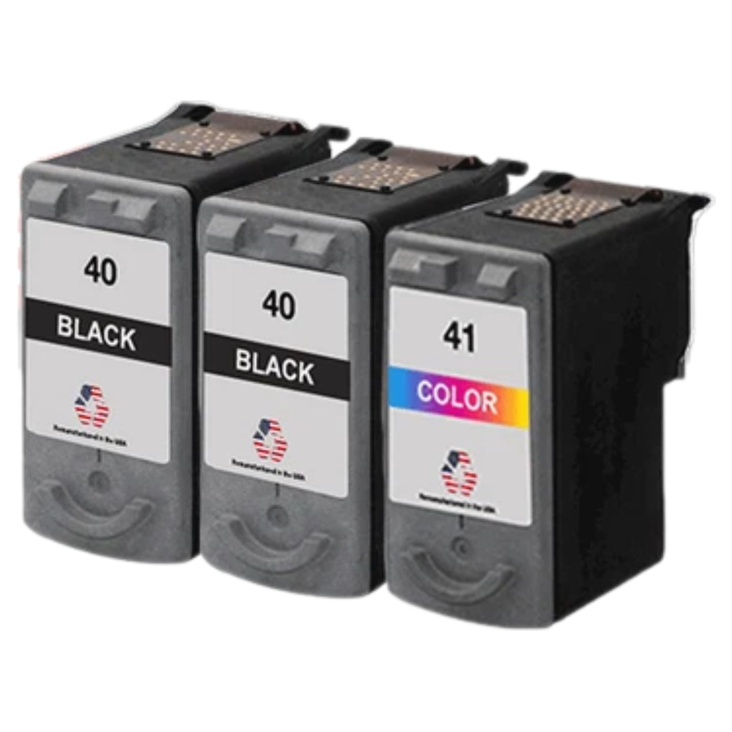 JIT Brand for Canon PG-40 2 Black / CL-41 1 Color 3-Pack Remanufactured in the USA Ink Cartridges