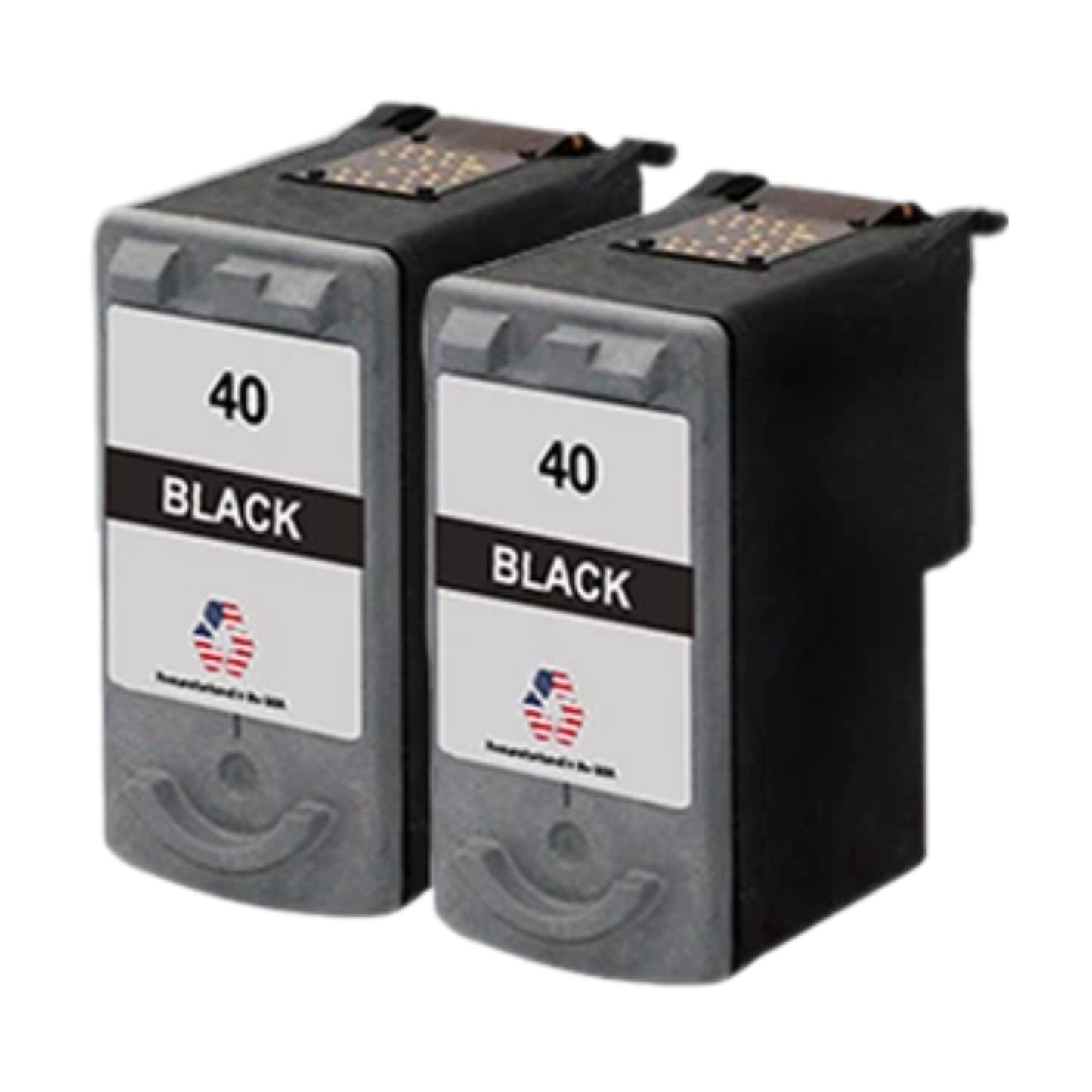 JIT Brand for Canon PG-40 Black Twin Pack Remanufactured in the USA Ink Cartridges