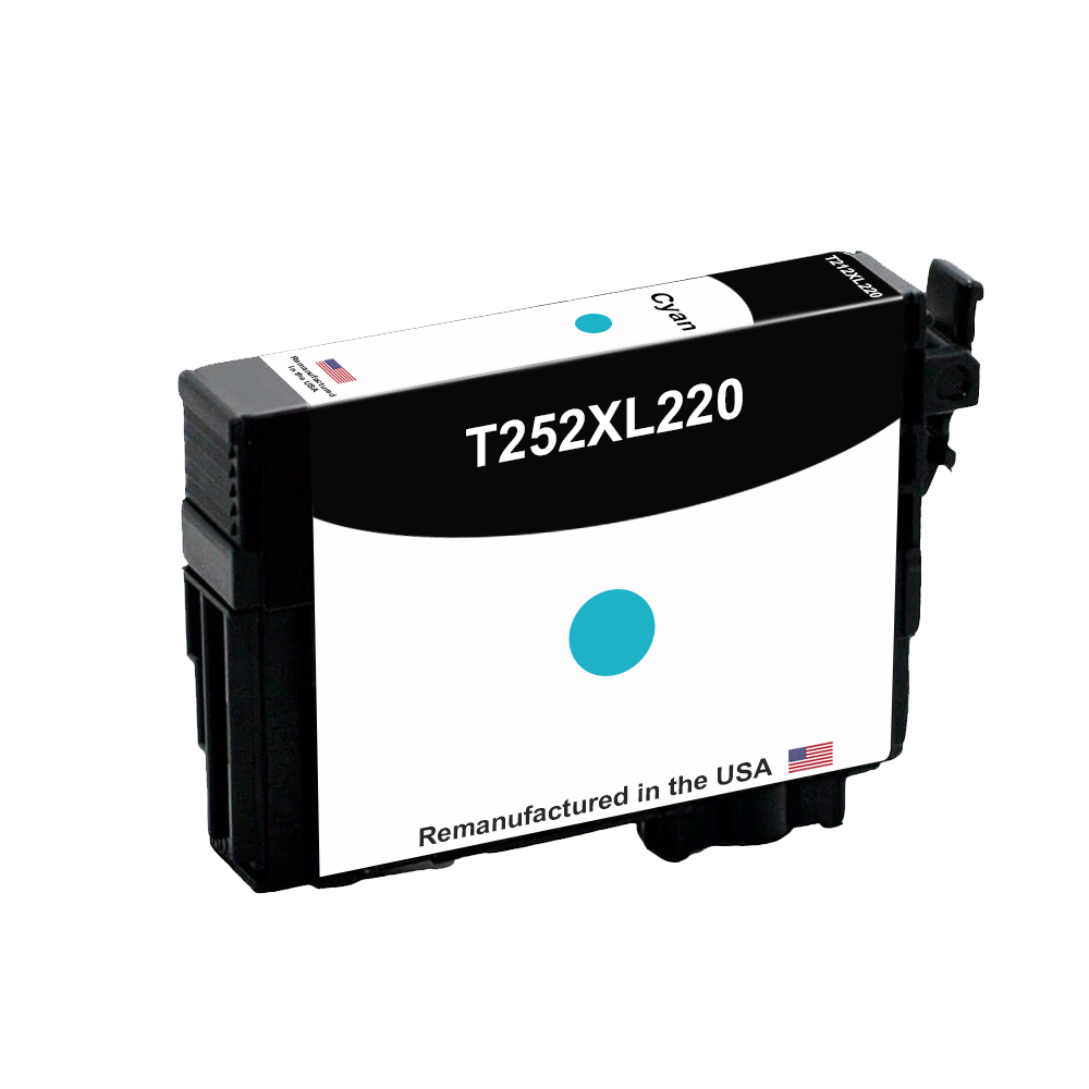 JIT Brand for Epson T252XL Cyan Remanufactured in the USA Ink Cartridges