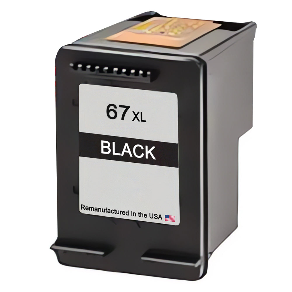 JIT Brand for HP 67XL (3YM57AN) Black High Yield Remanufactured in the USA Ink Cartridge