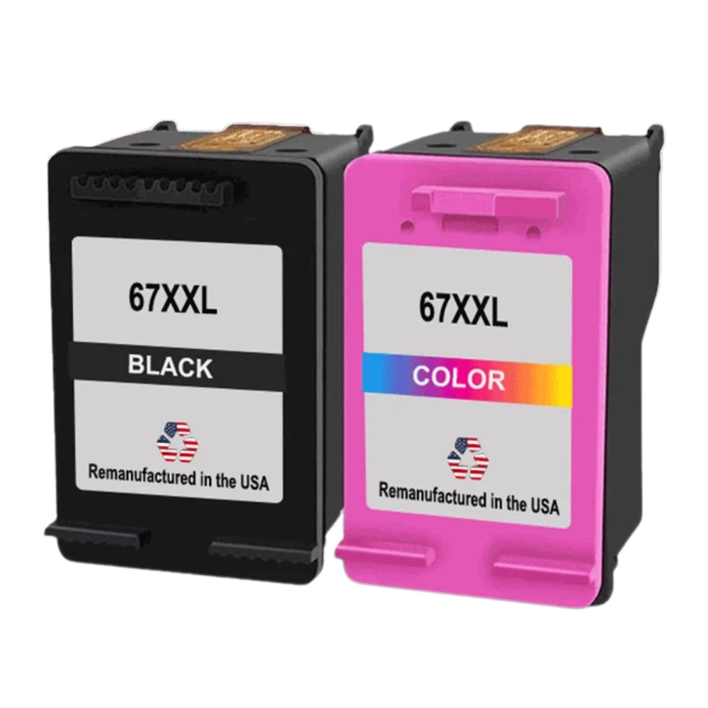 JIT Brand for HP 67XXL Extra High Yield Black / Color Combo Pack Remanufactured in the USA Ink Cartridges