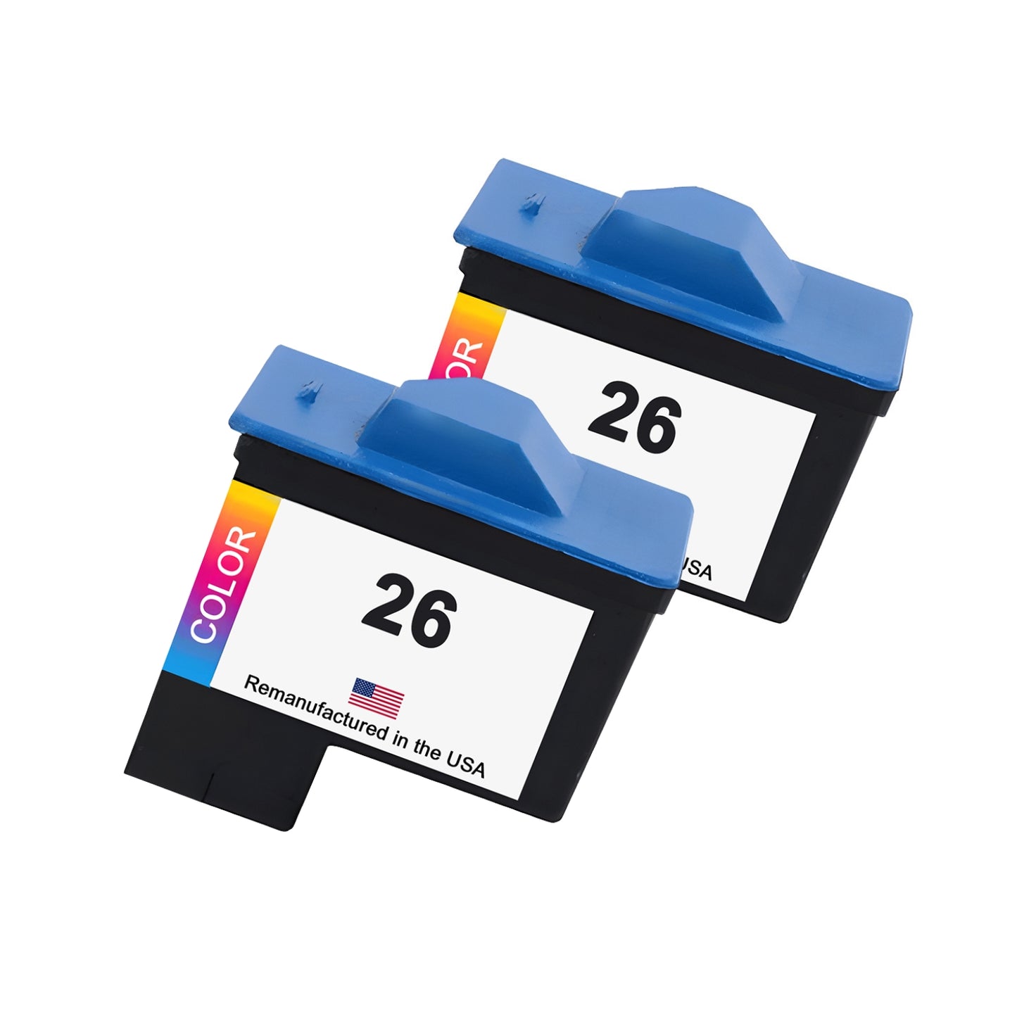 JIT Brand for Lexmark #26 Color Twin Pack Remanufactured in the USA Ink Cartridges