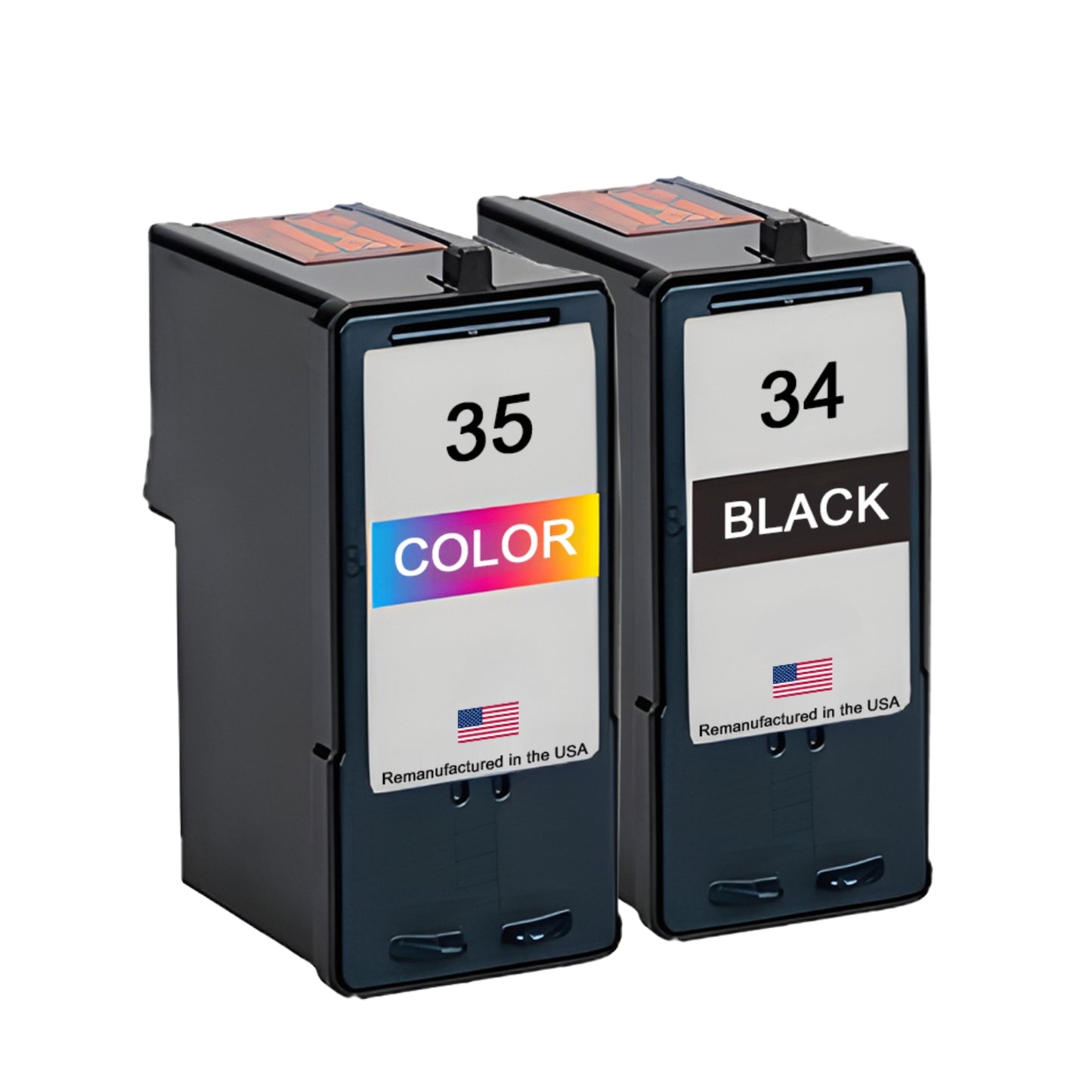 JIT Brand for Lexmark #34 Black / #35 Color Remanufactured in the USA Ink Cartridges Combo Pack