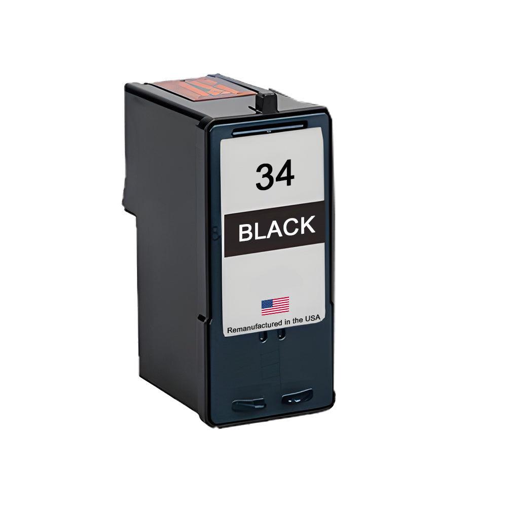 JIT Brand for Lexmark #34 Black Remanufactured in the USA Ink Cartridge