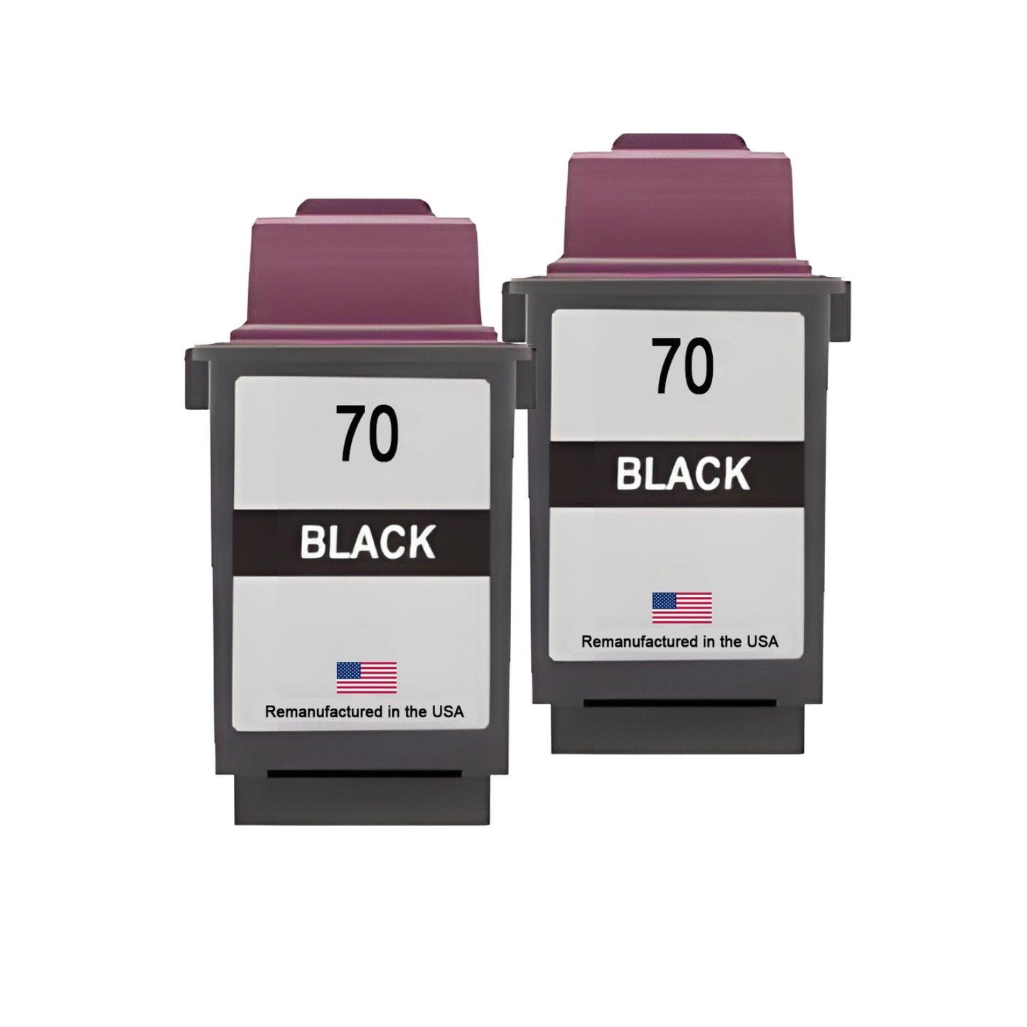 JIT Brand for Lexmark #70 Black Remanufactured in the USA Ink Cartridges Twin Pack