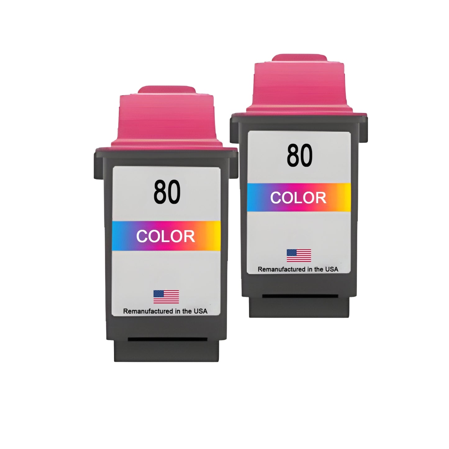 JIT Brand for Lexmark #80 Color Remanufactured in the USA Ink Cartridges Twin Pack