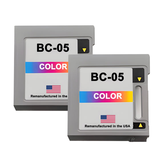 JIT Remanufactured in the USA Ink Cartridges for Canon BC-05 Color Twin Pack