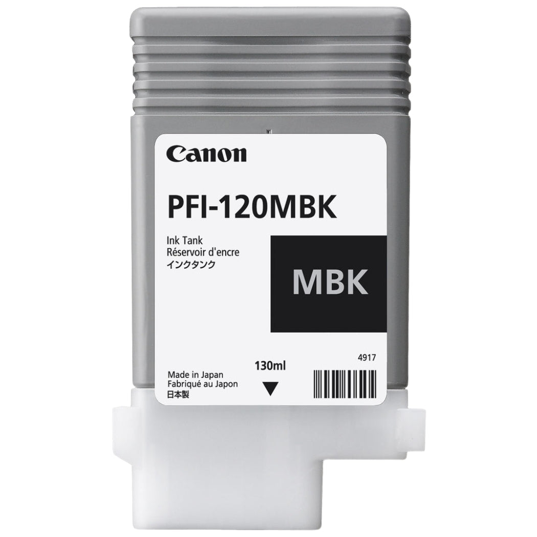 Original Canon PFI-120 Matte Black High-Yield Ink Cartridge, 2884C001AA