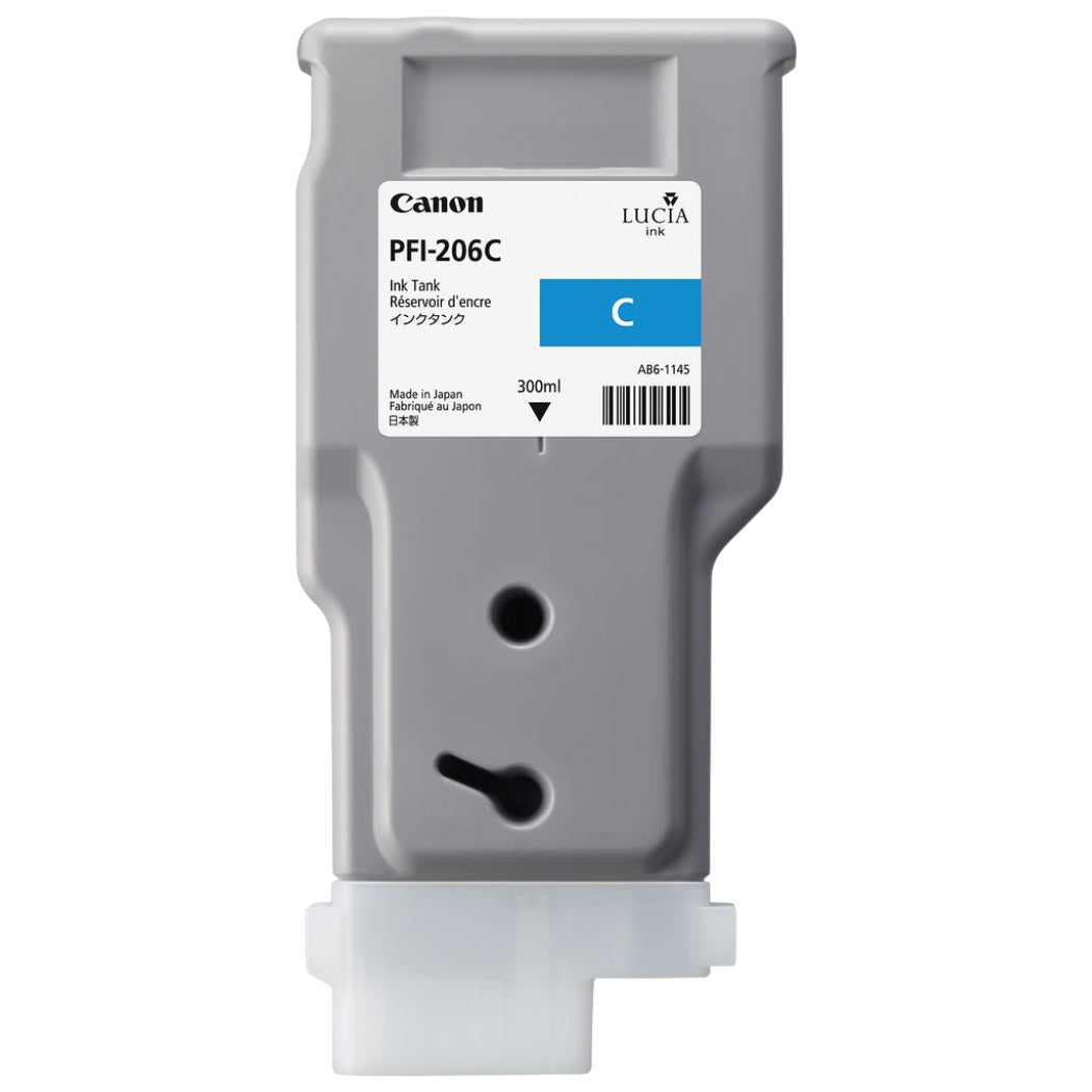 Original Canon PFI-206 300mL Cyan Ink Cartridge