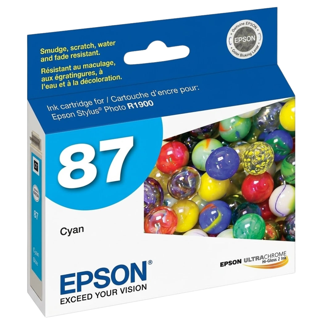 Original Epson 87 (T0872) Cyan Ink Cartridge