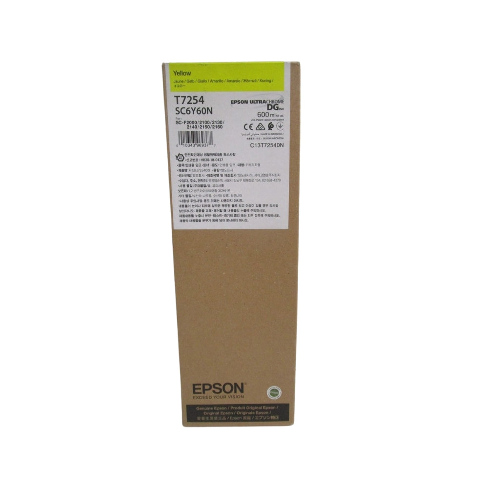 Original Epson T7254 high Yield Yellow Ink Cartridge, SC6Y60