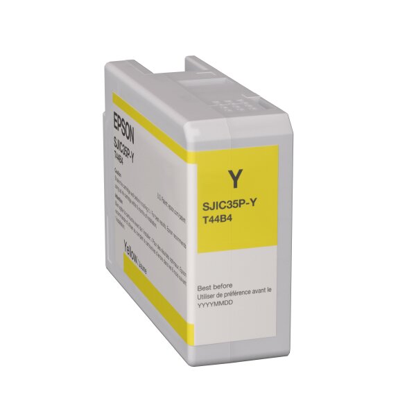 Original Epson SJIC35P-Y High-Yield Yellow Ink Cartridge, T44B4