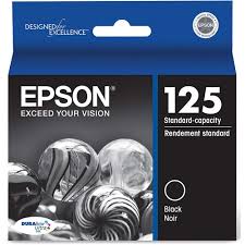 Original Epson T125 Standard Yield Black Ink Cartridge, T125120