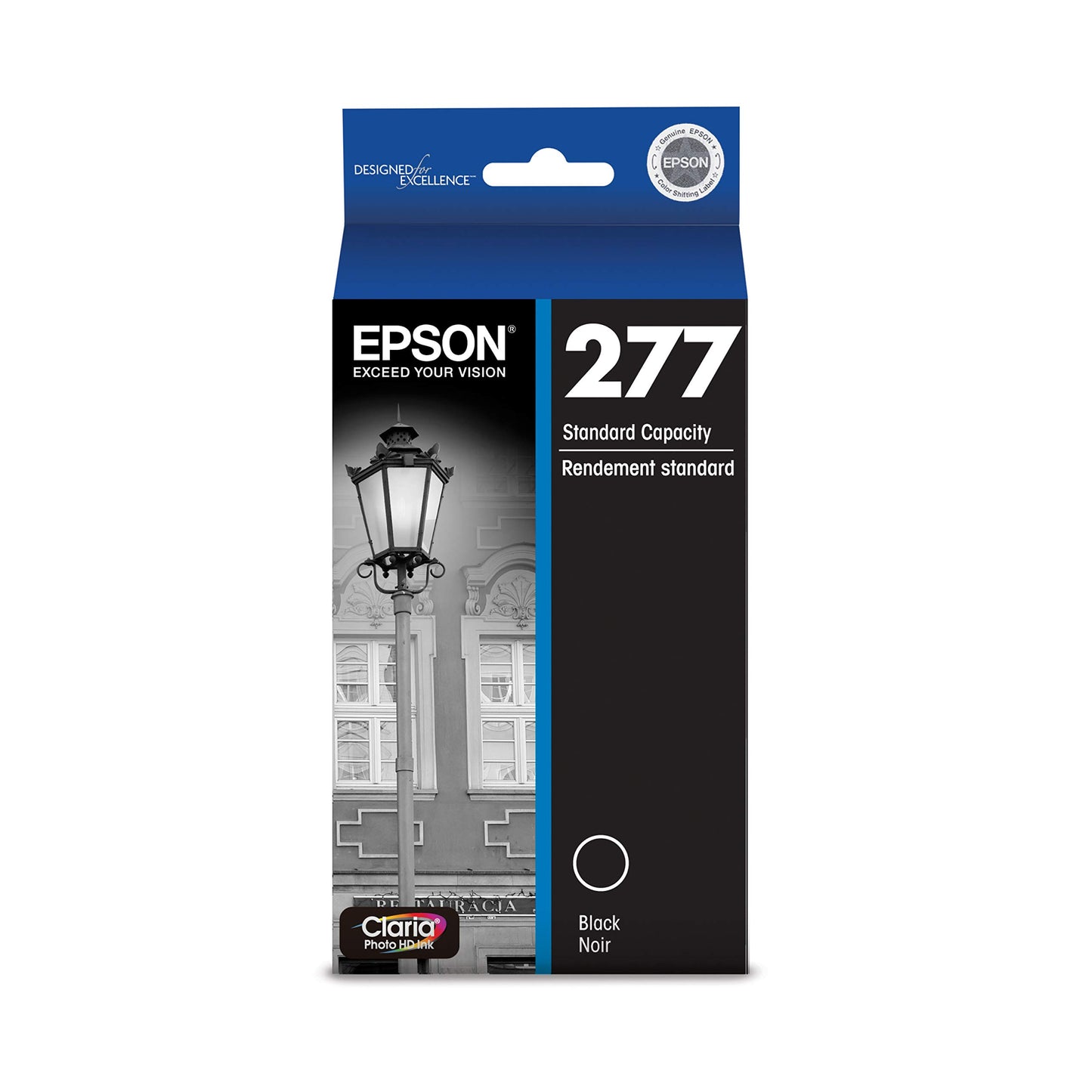 Original Epson 277 Standard-Yield Black Inkjet Cartridge, T277120-S