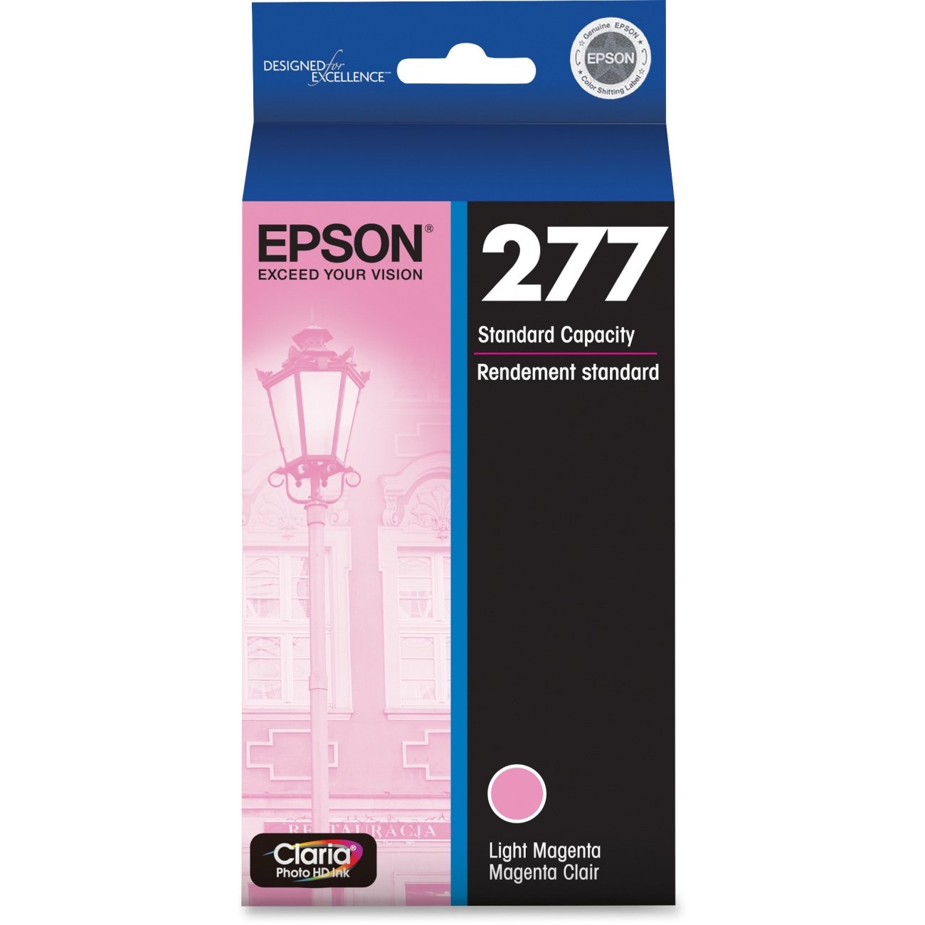 Original Epson 277 Standard-Yield Light Magenta Inkjet Cartridge, T277620-S