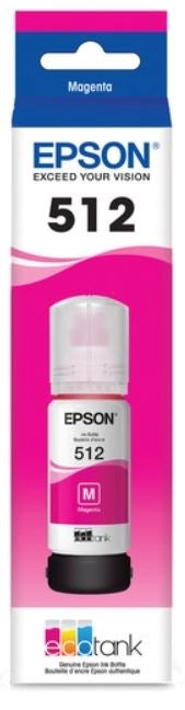 Original Epson T512 EcoTank Magenta Ink Bottle,T512320