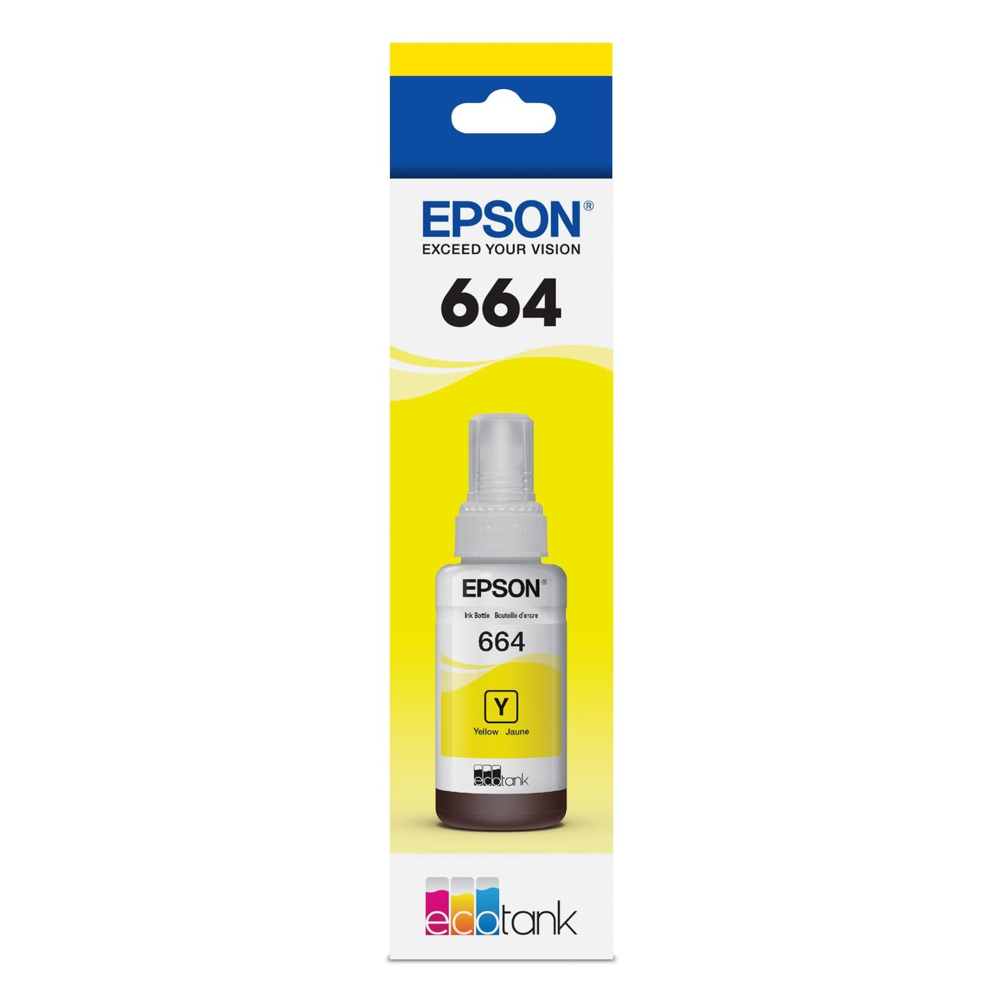 Epson T664 Ultra High-Yield Yellow Ink Bottle, T664420-S