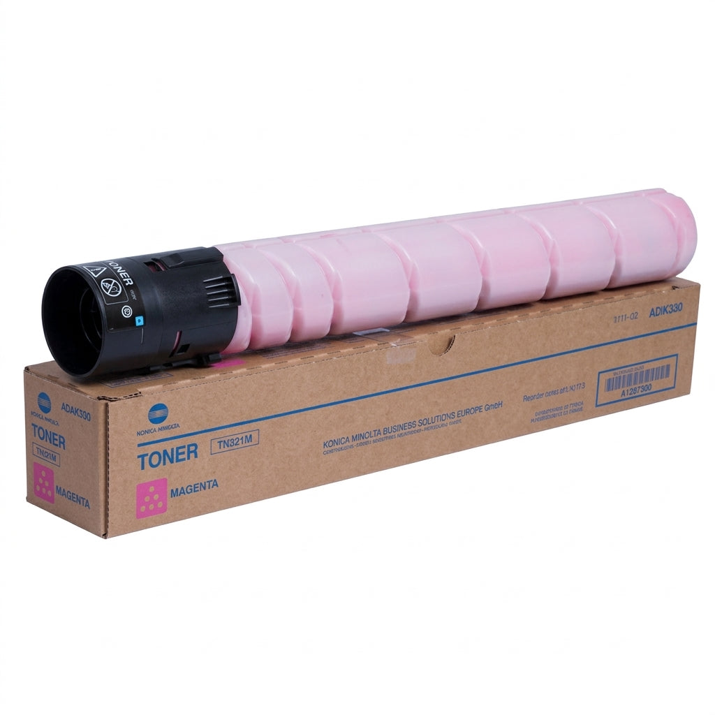 Original Konica Minolta TN321M Standard Yield Magenta Toner Cartridge, A33K330
