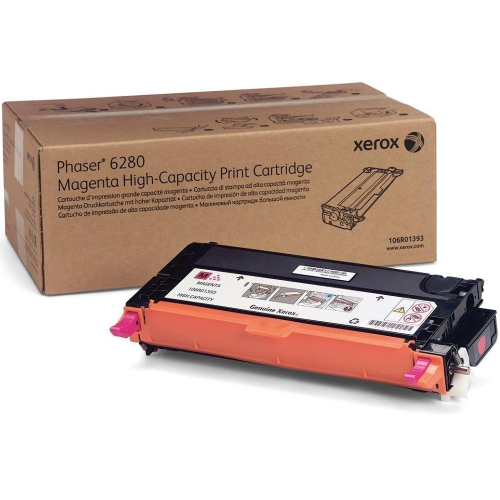 Orignal Xerox Phaser 6280 High Yield Magenta Toner Cartridge, 106R01393