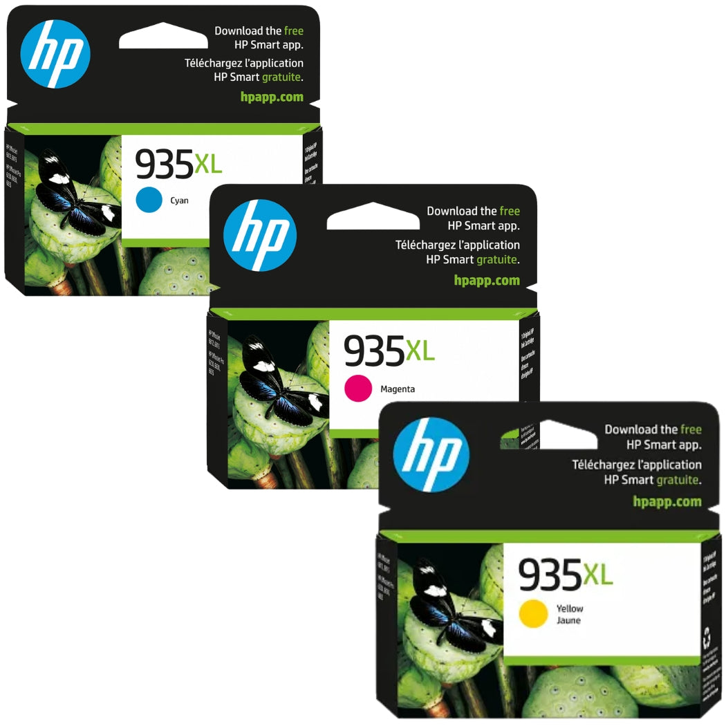 Original HP 935XL Cyan, Magenta, Yellow Ink Cartridges-3 Pack