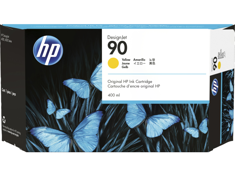New HP 90 400-ml (C5065A) Yellow Ink Cartridge