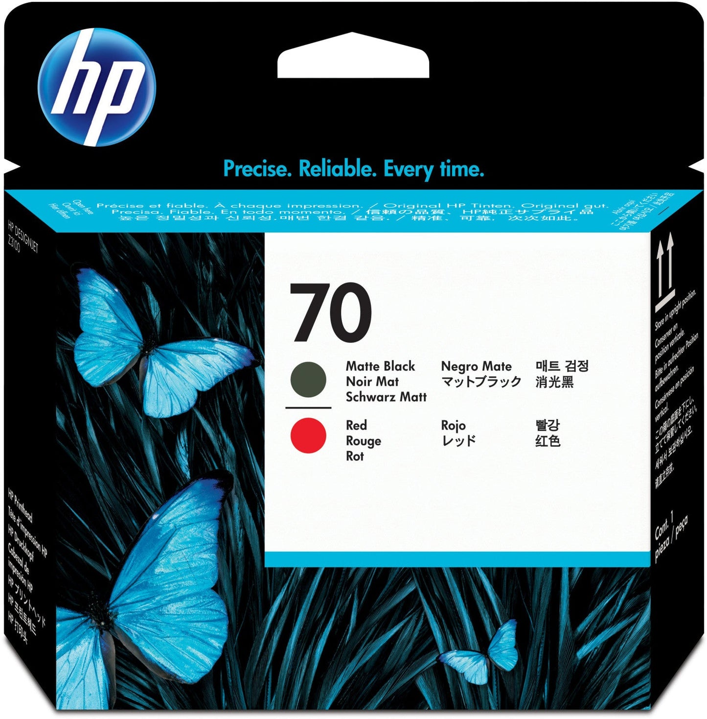 Original HP 70 Matte Black and Red (C9409A) Printhead