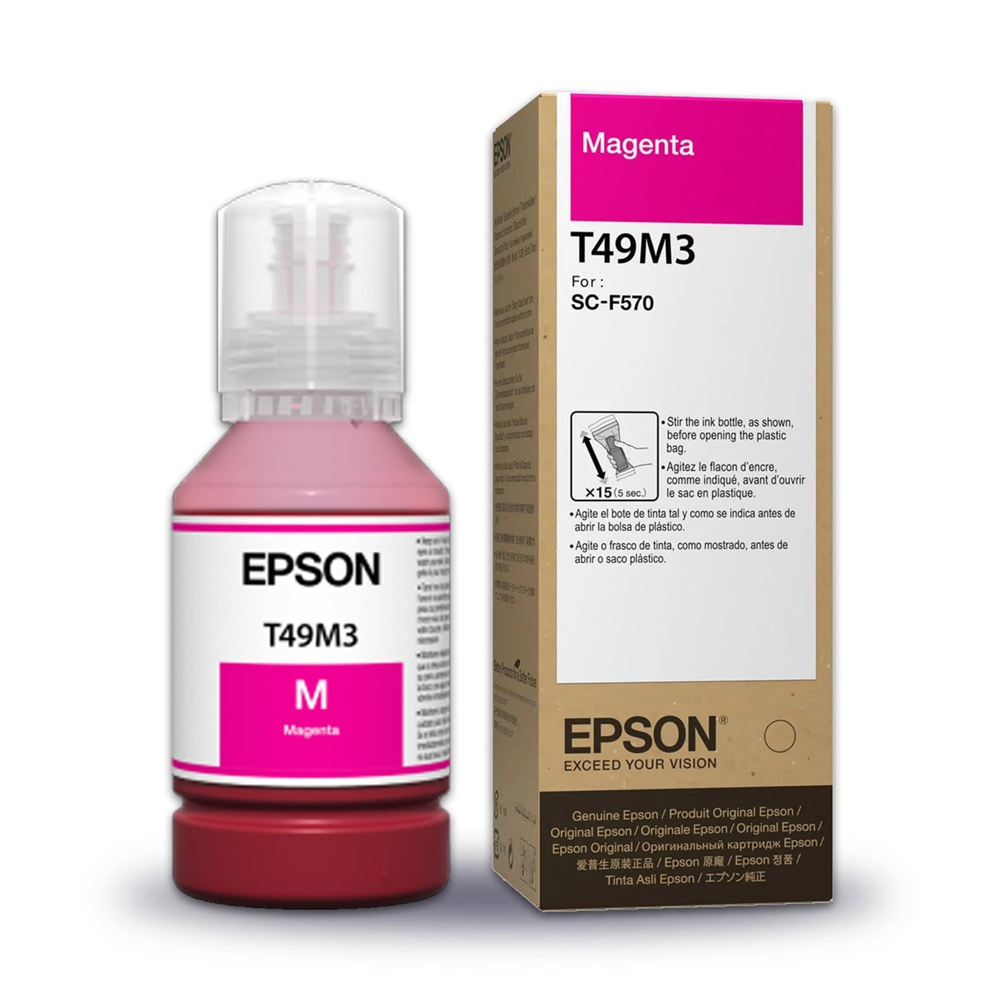 Genuine Epson 140ml Magenta Ink Bottle, T49M320