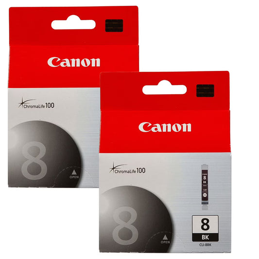 Original Canon CLI-8 Standard Yield Black (2-Pack) Ink Tank, 0620B037