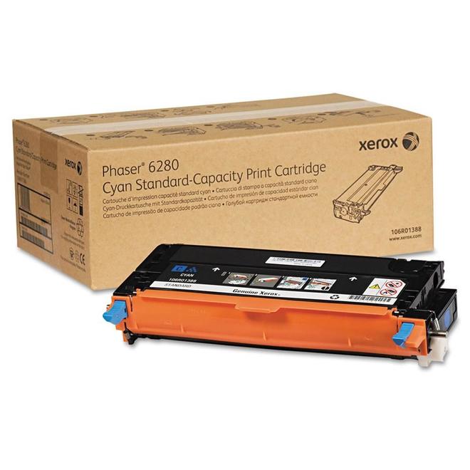 Original Xerox XEROX 6280 Standard Yield Cyan Toner Cartridge, 106R013