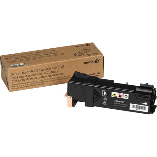 Original Xerox PHASER 6500/6505 High Yield Black Toner Cartridge, 106R01597